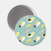 Laten we Taco Over Liefde | Taco Element Pattern Magneet (Voorkant / Achterkant)