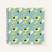 Laten we Taco Over Liefde | Taco Element Pattern Notitieboek (Voorkant)