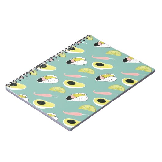 Laten we Taco Over Liefde | Taco Element Pattern Notitieboek (Linkerzijde)