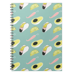 Laten we Taco Over Liefde Taco Element Pattern Notitieboek