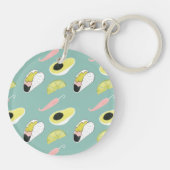 Laten we Taco Over Liefde | Taco Element Pattern Sleutelhanger (Achterkant)