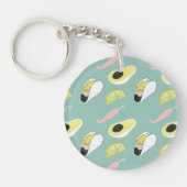 Laten we Taco Over Liefde | Taco Element Pattern Sleutelhanger (Voorkant)