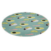 Laten we Taco Over Liefde | Taco Element Pattern Snijplank (Hoek)