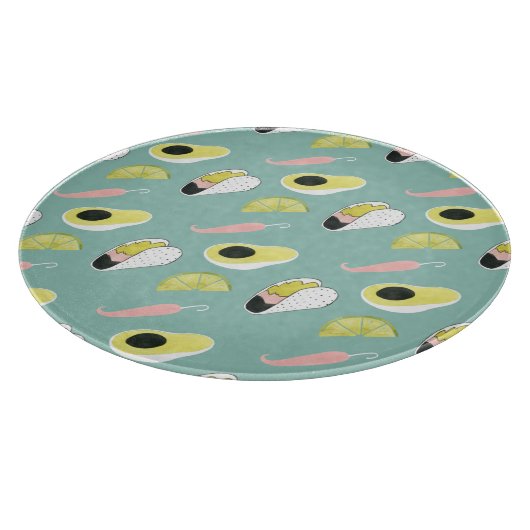 Laten we Taco Over Liefde | Taco Element Pattern Snijplank (Hoek)