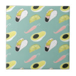 Laten we Taco Over Liefde | Taco Element Pattern Tegeltje<br><div class="desc">Geniet van dit nieuwe,  creatieve lamaontwerp op een product of mapparaat om de wereld om je heen te verbeteren en te vergroten. Artiest: Grace Popp</div>