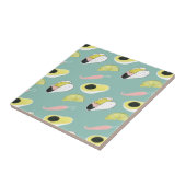 Laten we Taco Over Liefde | Taco Element Pattern Tegeltje (Zijkant)