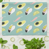 Laten we Taco Over Liefde | Taco Element Pattern Theedoek (Gevouwen)