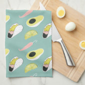 Laten we Taco Over Liefde | Taco Element Pattern Theedoek (Quarter Fold)