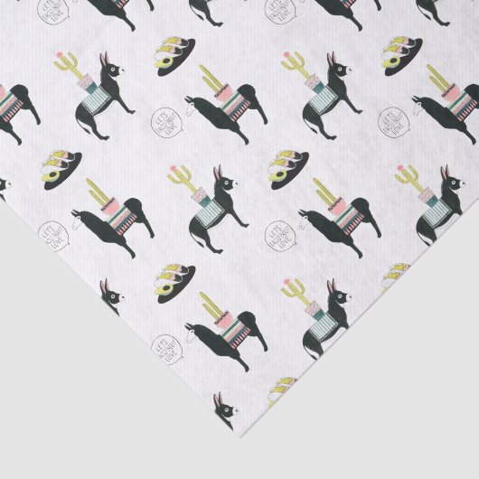 Laten we Taco Over Liefde Tissuepapier (Detail)