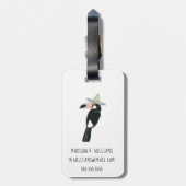 Laten we Taco Over Liefde | Toucan Sombrero Bagagelabel (Achterkant verticaal)