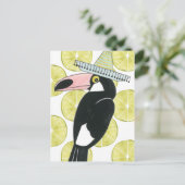 Laten we Taco Over Liefde | Toucan Sombrero Briefkaart (Staand voorkant)