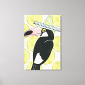 Laten we Taco Over Liefde | Toucan Sombrero Canvas Afdruk (Voorkant)