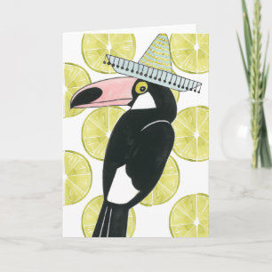 Laten we Taco Over Liefde   Toucan Sombrero Kaart