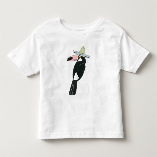 Laten we Taco Over Liefde | Toucan Sombrero Kinder Shirts (Voorkant)