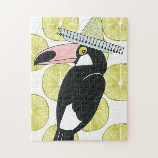 Laten we Taco Over Liefde | Toucan Sombrero Legpuzzel (Verticaal)