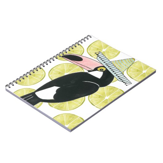 Laten we Taco Over Liefde | Toucan Sombrero Notitieboek (Linkerzijde)