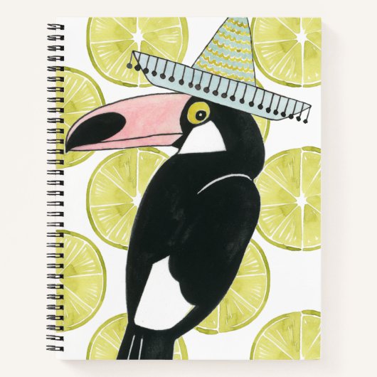 Laten we Taco Over Liefde | Toucan Sombrero Notitieboek (Voorkant)
