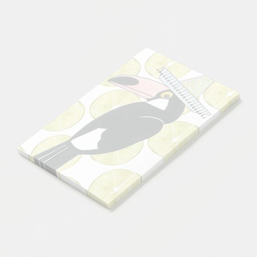 Laten we Taco Over Liefde | Toucan Sombrero Post-it® Notes (Schuin)