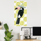 Laten we Taco Over Liefde | Toucan Sombrero Poster (Thuiskantoor)