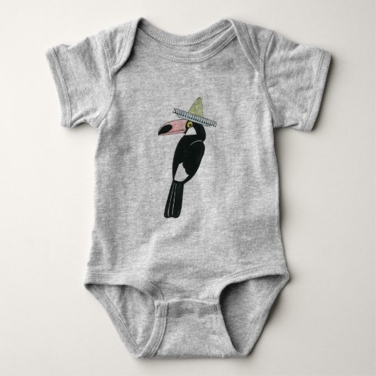 Laten we Taco Over Liefde | Toucan Sombrero Romper (Voorkant)