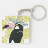 Laten we Taco Over Liefde | Toucan Sombrero Sleutelhanger (Achterkant)