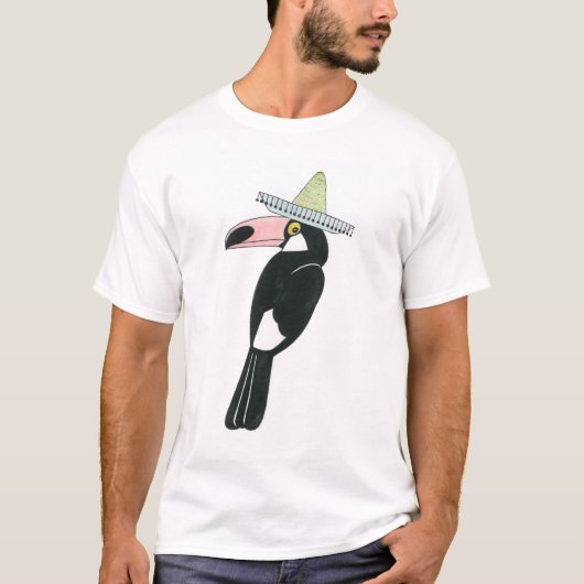 Laten we Taco Over Liefde | Toucan Sombrero T-shirt (Voorkant)