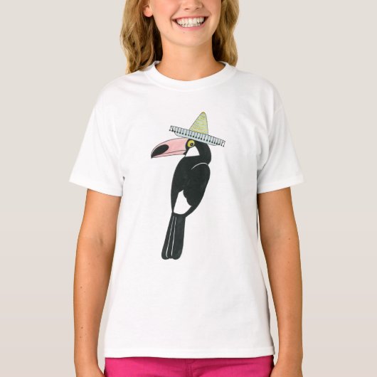 Laten we Taco Over Liefde | Toucan Sombrero T-shirt (Voorkant)