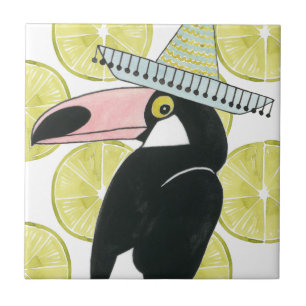 Laten we Taco Over Liefde   Toucan Sombrero Tegeltje