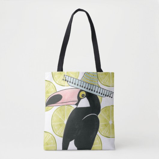 Laten we Taco Over Liefde | Toucan Sombrero Tote Bag (Voorkant)