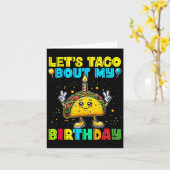 Laten we Taco over mijn Birthday Funny Mexican Par Kaart (Gele Bloem)