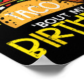 Laten we Taco over mijn Birthday Funny Mexican Par Poster (Hoek)