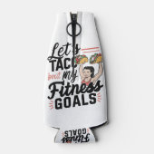 Laten we taco 'over mijn fitnessdoelen grappige re flesjeskoeler (Achterkant)