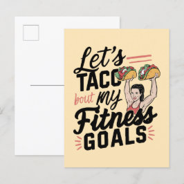 Laten we taco 'over mijn fitnessdoelen grappige re uitnodiging briefkaart