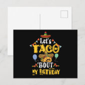 Laten we Taco over mijn verjaardag vertellen Briefkaart (Voorkant / Achterkant)