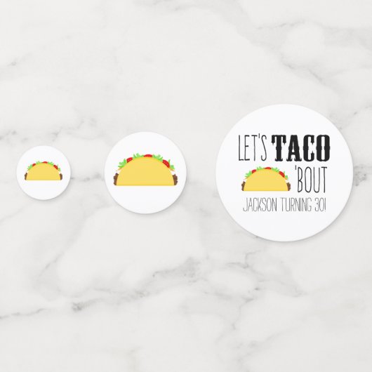 Laten we Taco'Bout Birthday Party Confetti (Achterkanten)