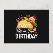 Laten we Taco'Bout My Birthday Cinco de Mayo Tacos Aankondigingskaart (Voorkant)