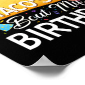 Laten we Taco'Bout My Birthday Cinco de Mayo Tacos Poster (Hoek)