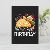Laten we Taco'Bout My Birthday Cinco de Mayo Tacos Save The Date (Staand voorkant)