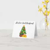 Laten we taco's maken over kerstwenskaart kaart (Gele Bloem)