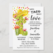 Laten we taco's over Love fiesta paren douchen Kaart (Voorkant)