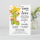 Laten we taco's over Love fiesta paren douchen Kaart (Staand voorkant)