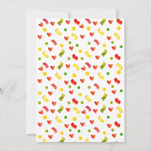 Laten we taco's over Love fiesta paren douchen Kaart (Achterkant)