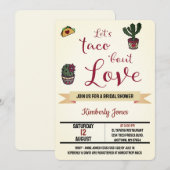 Laten we Taco's over Love Fiesta Theme Vrijgezelle Kaart (Voorkant / Achterkant)