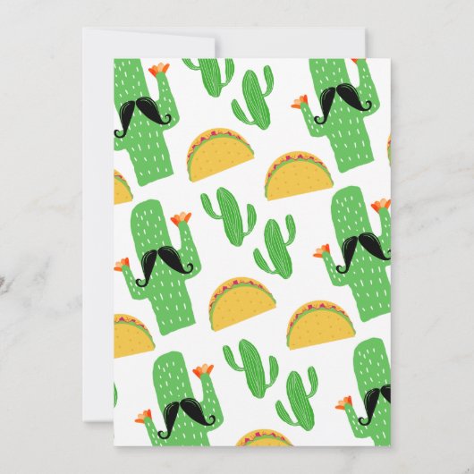 Laten we Taco's uitnodigen voor een feestelijke ui Kaart (Achterkant)