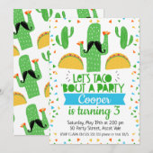 Laten we Taco's uitnodigen voor een feestelijke ui Kaart (Voorkant / Achterkant)