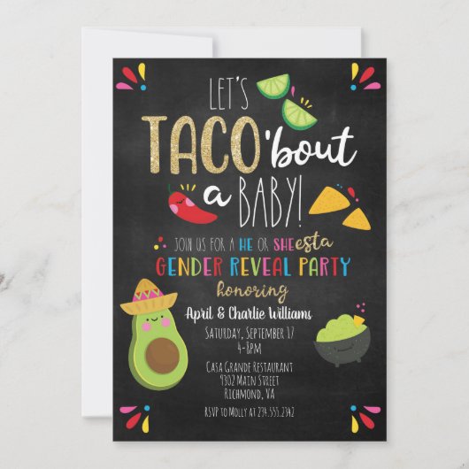 Laten we Taco's vertellen over een Baby Fiesta The Kaart (Voorkant)