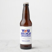 Laten we Tailgate vieren Blue Bridal Couple Shower Bier Etiket (Voorkant)