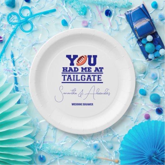 Laten we Tailgate vieren Bruidspaar Bruiloft Papieren Bordje (Feest)