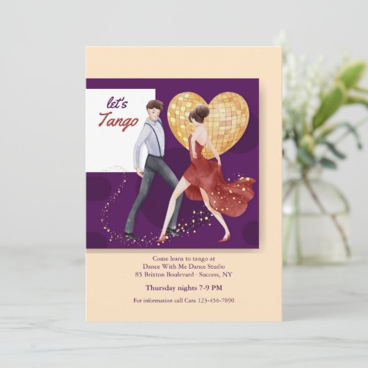 Laten we Tango hebben Kaart (Staand voorkant)