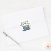 Laten we Tea-003 doen Ronde Sticker (Envelop)